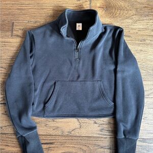 Senita Athletics Women's Black Zip-Up Sweater